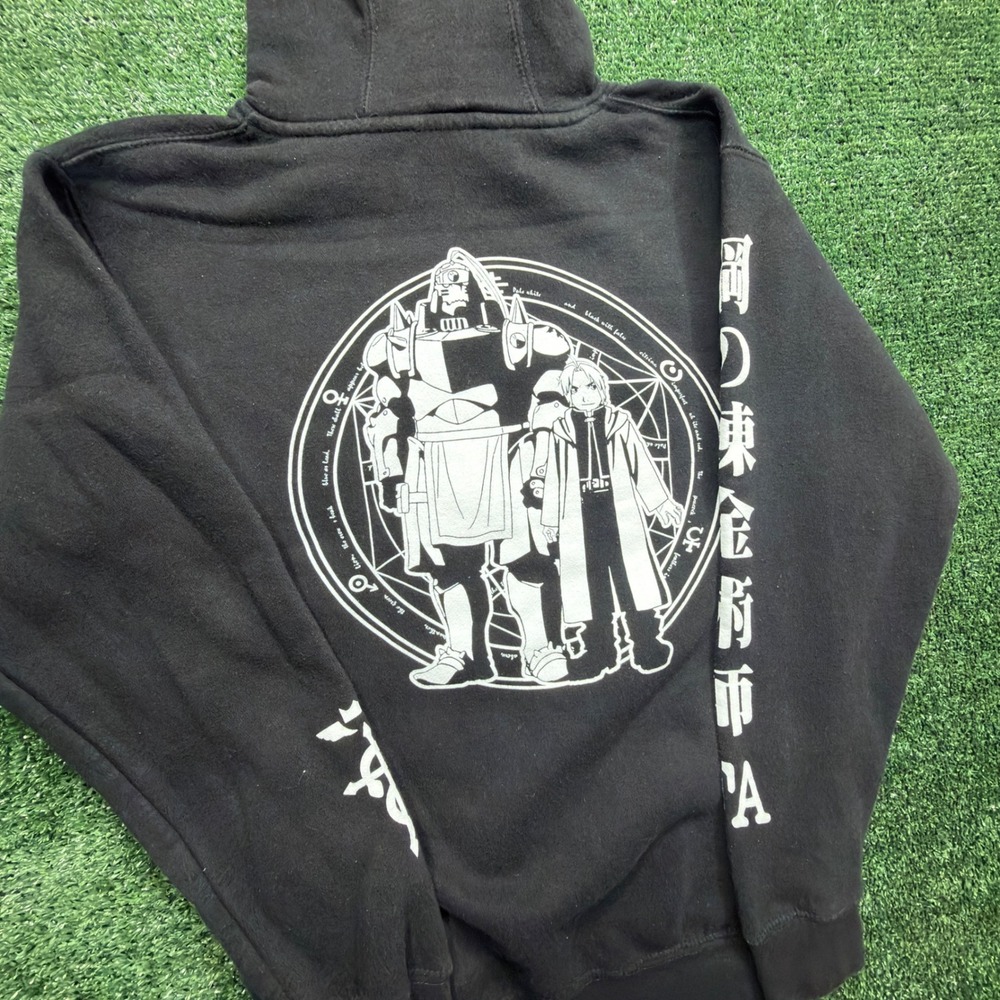 Crunchyroll Fullmetal Alchemist Brotherhood Hoodie Black Anime Mens Small